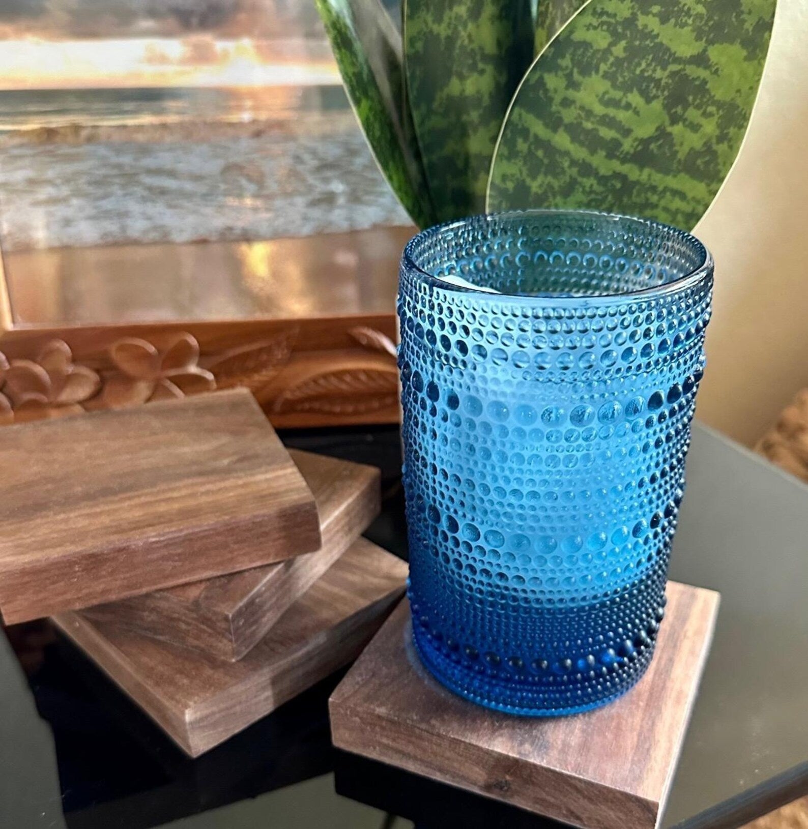 Handmade Mixed Hardwood Coasters (Set of 4): Rustic Home & Office